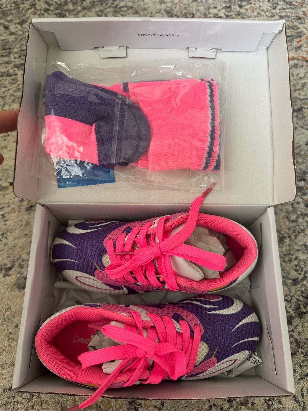 Kids Athletic soccer cleats  in Purple & Hot Pink size 11